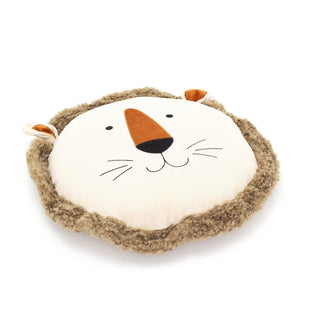 Children's Baby Lion Cub Jungle Scatter Cushion | Animal Fabric Filled Safari Sofa Cushion | Kids Wildlife Sofa Throw Cushion With Cover