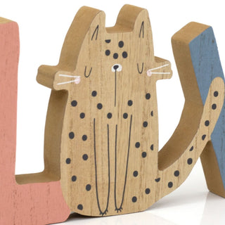 Children's Wooden Word Decoration | Wooden Letter Ornament For Kids Room
