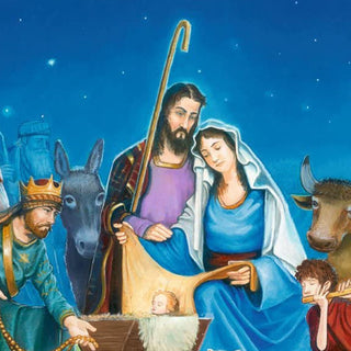 Christmas Advent Calendar Bethlehem Nativity Story Calendar | Religious Advent Calendar Traditional Advent Calendar | Picture Advent Calendar Paper Advent Calendar