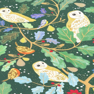 Christmas Advent Calendar Owls In Winter | Bird Advent Calendar Traditional Advent Calendar | Picture Advent Calendar Paper Advent Calendar