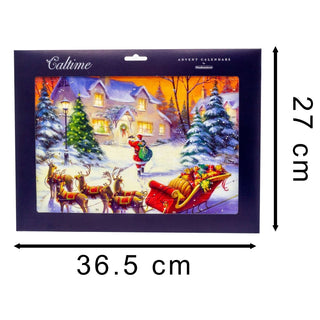 Christmas Advent Calendar Special Delivery | Santa's Sleigh Advent Calendar Traditional Advent Calendar | Picture Advent Calendar Paper Advent Calendar