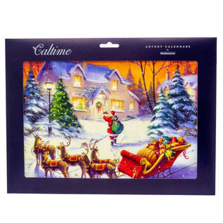 Christmas Advent Calendar Special Delivery | Santa's Sleigh Advent Calendar Traditional Advent Calendar | Picture Advent Calendar Paper Advent Calendar