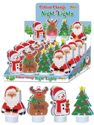 Colour Change Flameless Candle Christmas Tealight Night Light ~ Design Varies
