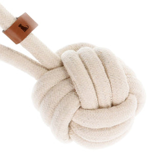 Cream Rope Dog Chew Toy | Rope Knot Pull Toy Tug Of War Toy For Dogs