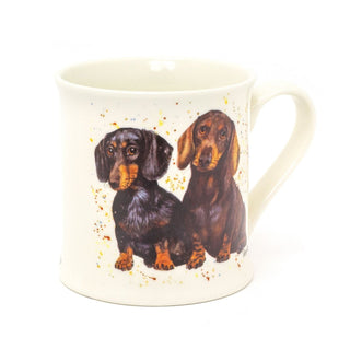 Dachshund Fine China Coffee Cup | Sausage Dog Puppies Tea Mug For Hot Drinks