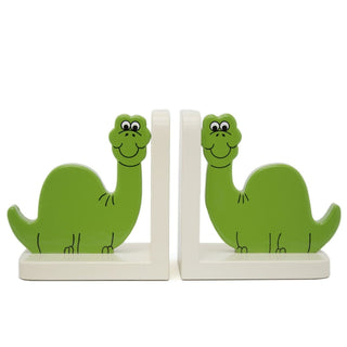 Dinosaur Wooden Bookends For Kids | Childrens Book Ends | Book Stoppers For Shelves, Kids Room or Nursery Decor - Hand Made in UK