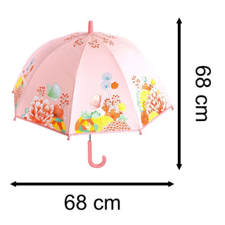 Djeco DD04701 Childrens Dome Umbrella | Medium Kids Umbrella - Flower Garden