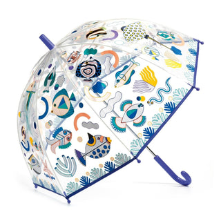 Djeco DD04710 Colour-Changing Kids Umbrella | Childrens Dome Umbrella - Fishes