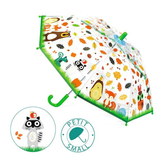 Djeco DD04725 Childrens Umbrella | Small Kids Umbrella - Animals Of The Forest