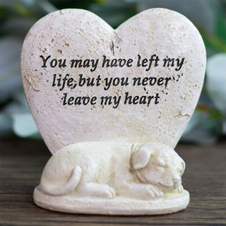 Dog Memorial Ornament | Heart Graveside Pet Memory Plaque Pet Remembrance Plaque