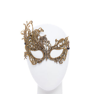 Elegant Lace Venetian Mask Gold Masquerade Mask | Masquerade Ball Costumes Carnival Costumes Women | Ladies Fancy Dress Halloween Mask