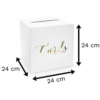 Elegant White And Gold Wedding Card Post Box | Wedding Guest Letter Box | Wedding Card Envelope Box