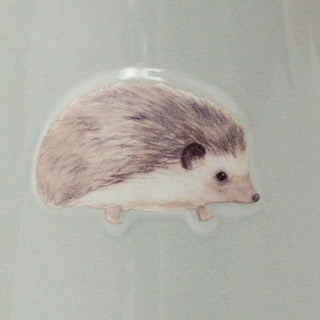 Embossed Hedgehog Ceramic Serving Jug | Hedge Hog Water Pitcher China Milk Jug | Country Kitchen Jugs Porcelain Flower Vase