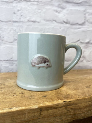 Embossed Hedgehog Coffee Mug | Ceramic Animal Tea Cup | Large Hot Drinks Mugs Cups