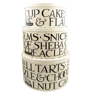 Emma Bridgewater Black Toast & Marmalade Set Of 3 Cake Tins | Cake Storage Tins