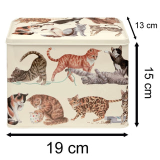 Emma Bridgewater - Cats Rectangle Tin Caddy | Kitchen Canister Storage Caddy Tin