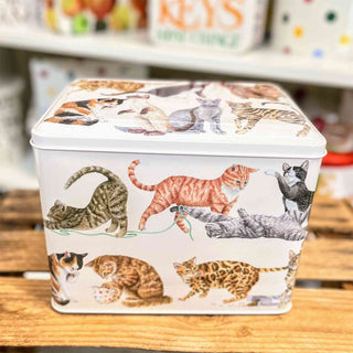 Emma Bridgewater - Cats Rectangle Tin Caddy | Kitchen Canister Storage Caddy Tin