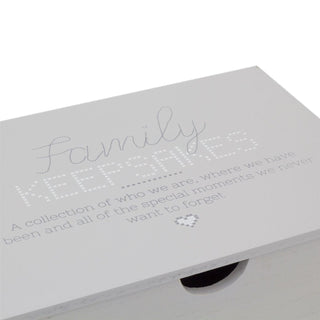 Family Keepsake Box Large Memory Box | Wooden Memories Storage Box | Family Memories Box