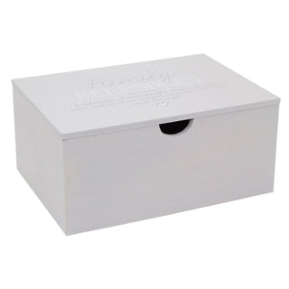 Family Keepsake Box Large Memory Box | Wooden Memories Storage Box | Family Memories Box