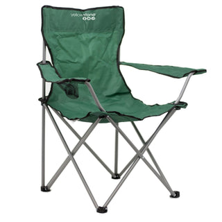 Green Portable Folding Camping Chair | Outdoor Fold Out Lightweight Camp Chairs | Picnic Chairs Folding Armrest Cup Holder