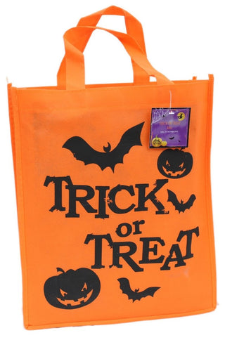 Halloween Felt Fabric Trick Or Treat Sweet Candy Bag ~ Orange Trick Or Treat
