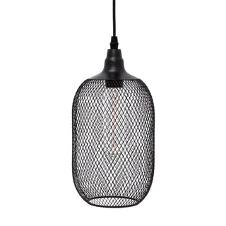 Industrial Style Black Metal Battery Operated Hanging Lamp | Decorative Retro Pendant Lamp With Timer | Metal Cage Battery Lamp Indoor Outdoor Hanging Light