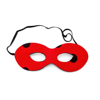 Ladybug Red & Black Fancy Dress Eye Mask | Ladybird Cosplay Costume Accessories