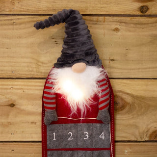 LED Gonk Christmas Advent Calendar | Reusable Fabric 24 Pocket Advent Calendar