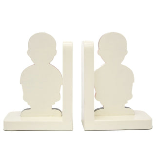 Male Footballer Wooden Bookends For Kids | Childrens Book Ends | Book Stoppers For Shelves, Kids Room or Nursery Decor - Hand Made in UK