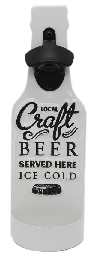 Metal Wall Mounted Beer Bottle Opener With Cap Catcher Home Bar Drinks Accessory - Craft Beer