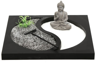 Miniature Desktop Stress Relief Meditation Yin Yang Buddha Zen Garden Set