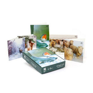 Pack Of 20 National Trust Charity Christmas Cards | 20 Wildlife Christmas Cards