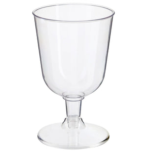 Pack Of 8 Clear Plastic Wine Glasses 4lfoz | Hot Tub Picnic Wine Glasses | 115ml Outdoor Glasses Set