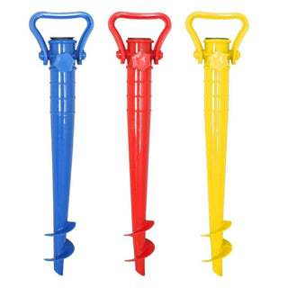Parasol Sand Ground Anchor Spike | Beach Umbrella Screw In Stand | Portable Sun Umbrella Base - Colour Varies One Supplied