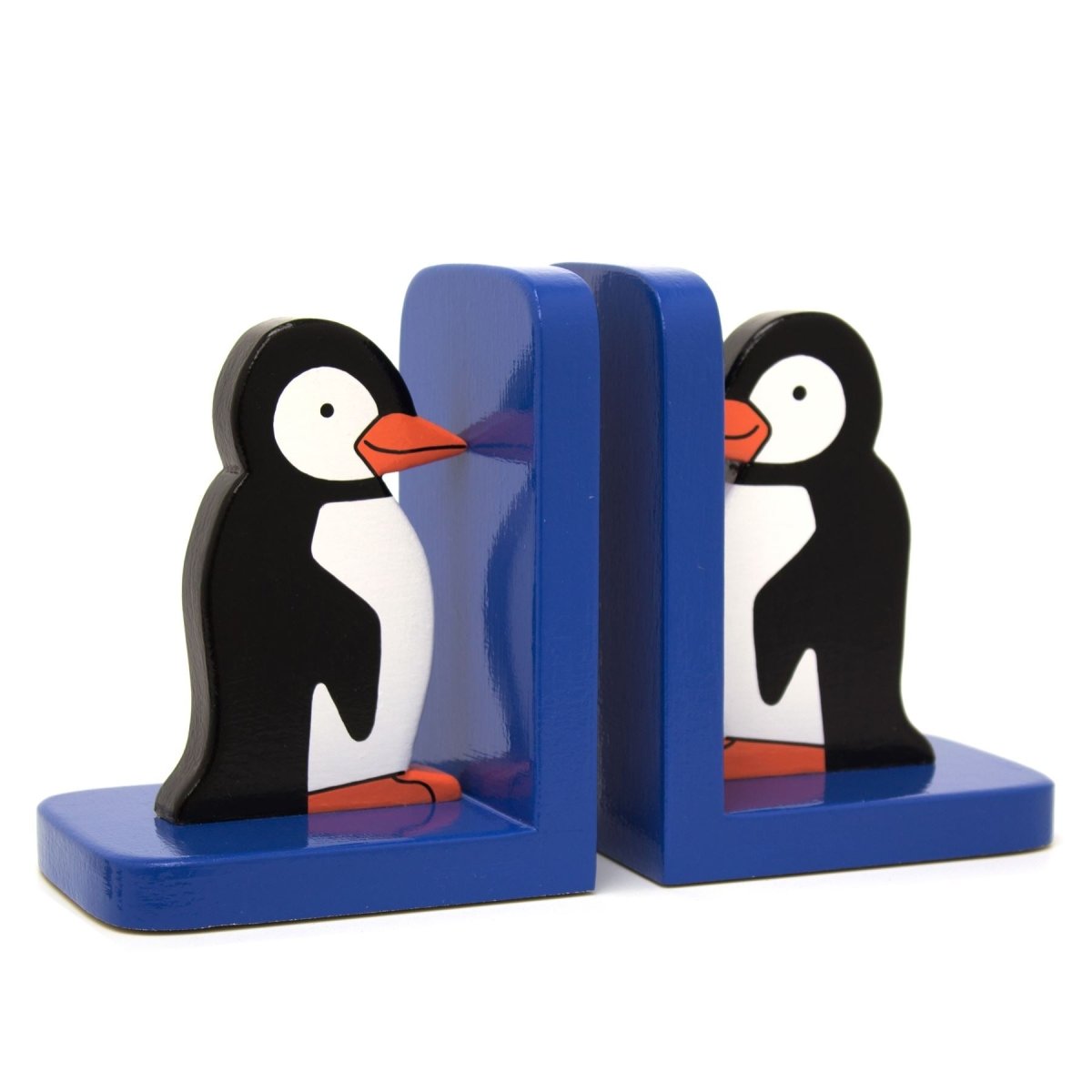 Penguin Wooden Bookends For Kids Childrens Book Ends Book