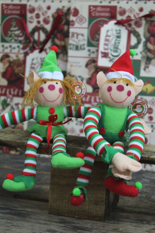 Plush Christmas Elf Soft Toy ~ Boy Design Vary