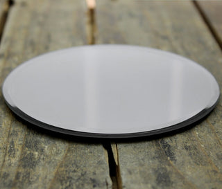 Round Glass Mirror Coaster Candle Plate Stand 12Cm