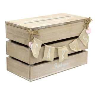 Shabby Chic Wedding Card Post Box | Wooden Wedding Guest Letter Box | Wedding Card Envelope Box