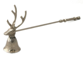 Silver Deer Stag Reindeer Head Candle Snuffer