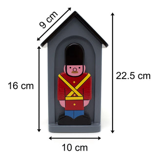 Soldier Sentry Box Money Box | Childrens Wooden Money Box | Piggy Bank, Saving Pot for Kids Room or Nursery Decor - Hand made in UK