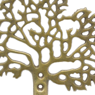 Stunning Antique Gold Effect Tree Of Life Wall Hook | Wall Mounted Coat Hanger Pegs | Decorative Gold Metal Wall Door Hooks
