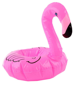 Summer Breeze Tropical Party Inflatable Floating Flamingo Drink Can Bottle Holder Coaster
