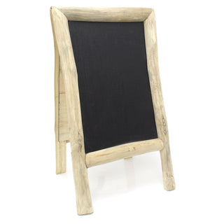 Teak Chalkboard Easel Sandwich Board - Free Standing Pavement Display Sign, Blackboard Menu Display Board For Bars Cafes Restaurant