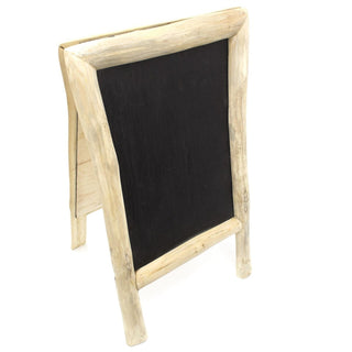 Teak Chalkboard Easel Sandwich Board - Free Standing Pavement Display Sign, Blackboard Menu Display Board For Bars Cafes Restaurant