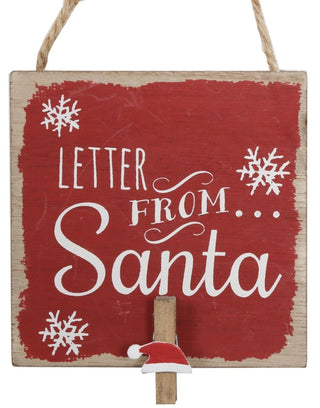Traditional Christmas Letter From Santa Claus Peg Holder