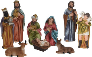 Traditional Nativity Set With 9 Detailed Figurines