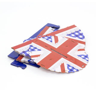 Union Jack Cupcake Stand 3 Tier Cup Cake Stand | Tiered Decorative British Flag Dessert Stand | Queens Platinum Jubilee Party Cupcake Stand