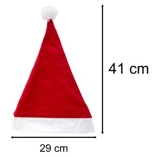 Unisex Fancy Dress Christmas Santa Hat | Red And White Traditional Festive Christmas Hat | Classic Father Christmas Hat Xmas Party Hat