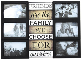 Wall Hanging Black Plastic Multiframe Collage Picture Quote Photo Frame ~ Friends