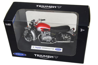 Welly Diecast Officially Licenced 1:18 Scale Motorbike Model ~ Triumph Bonneville T100